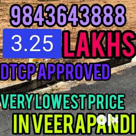 Very lowest price dtcp site in veerapandi near vellamadai