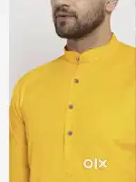 Upgrade your ethnic wardrobe with this stylish yellow kurta.