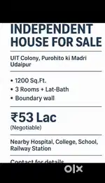 House for Sale in purohito ki madri udaipur