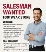  Salesman Wanted – Footwear Store