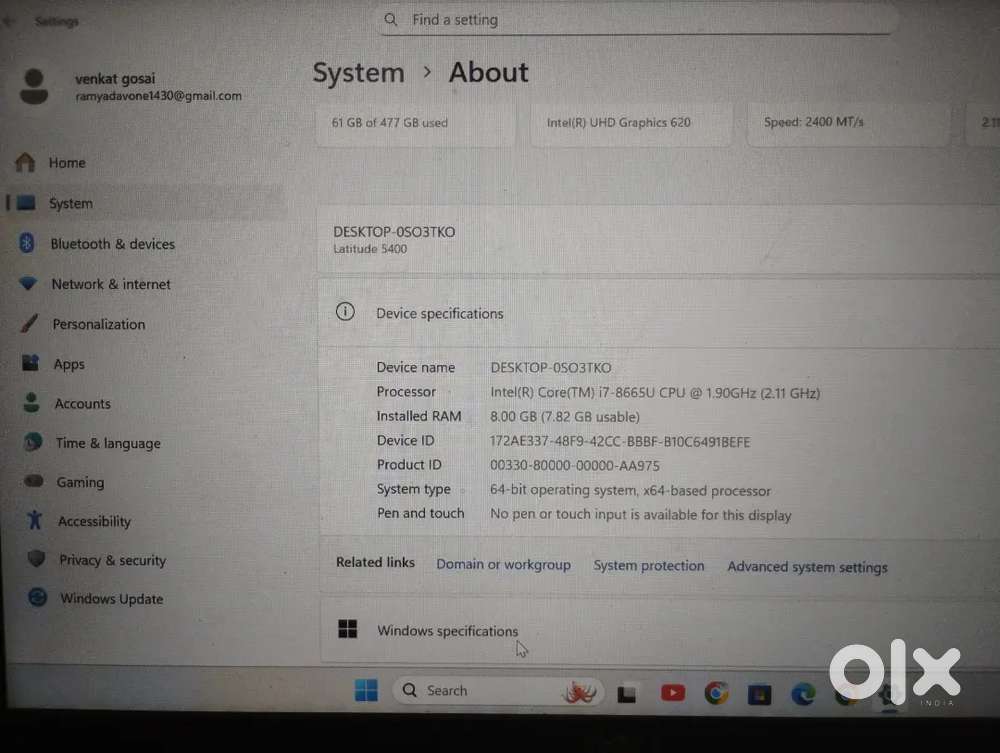 Dell latitude 5400
