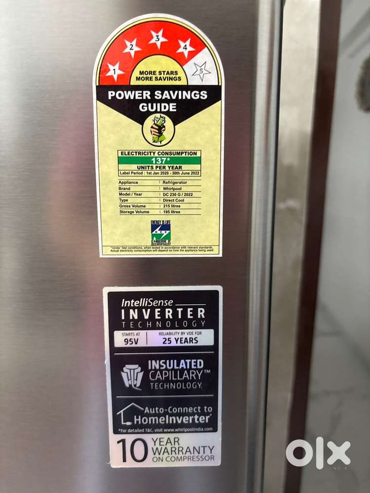 Whirlpool Direct cool single door fridge 215 litres - 4 Star