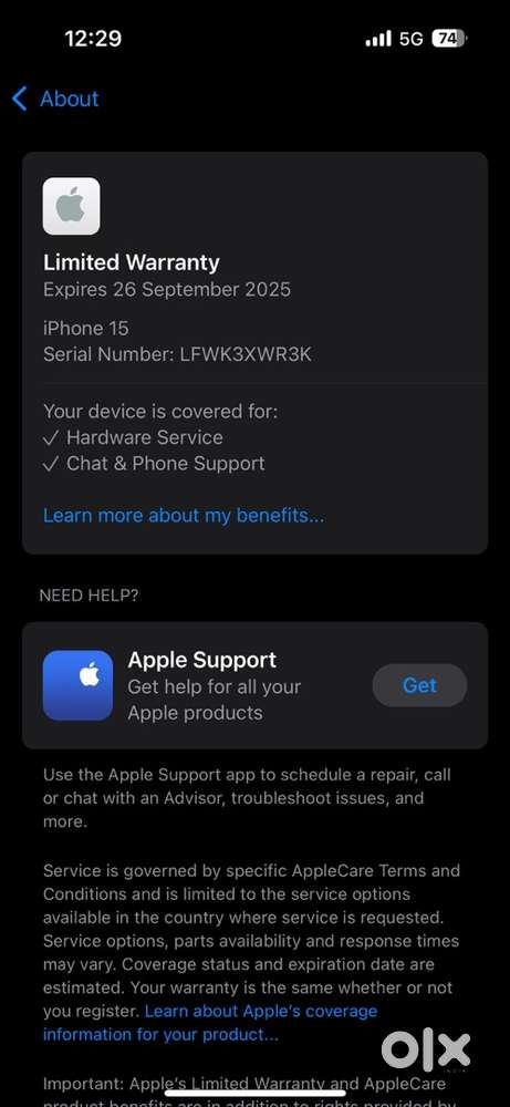 iphone 15 black, 128 gb , about 1 year