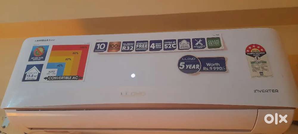 Lloyd 1.5 tonne 5star premium quality inver technology low power bill