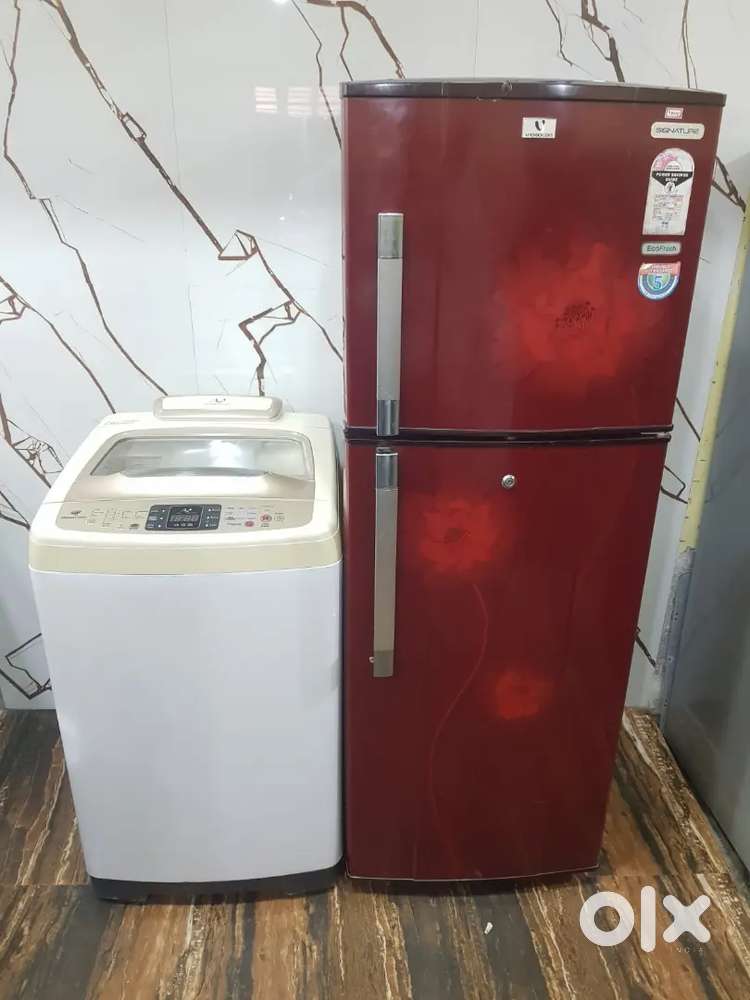 Videocon flower model refrigerator & Samsung daimond drum washing mach