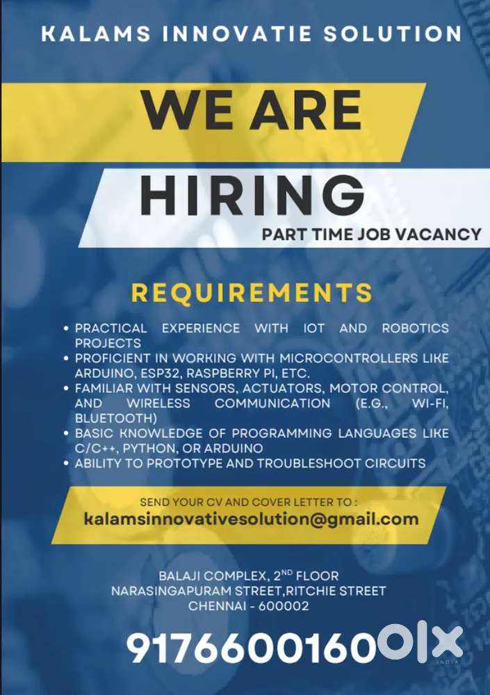 Male assistant for robotics shop