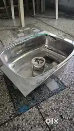 New and unused steel Kitchen sink 24×18 inch large size
