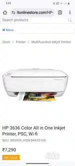 desk jet ink advantage 3636 hp  printer
