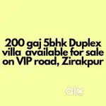 A beautiful 200 gaj 5bhk Duplex villa available for sale on VIP road