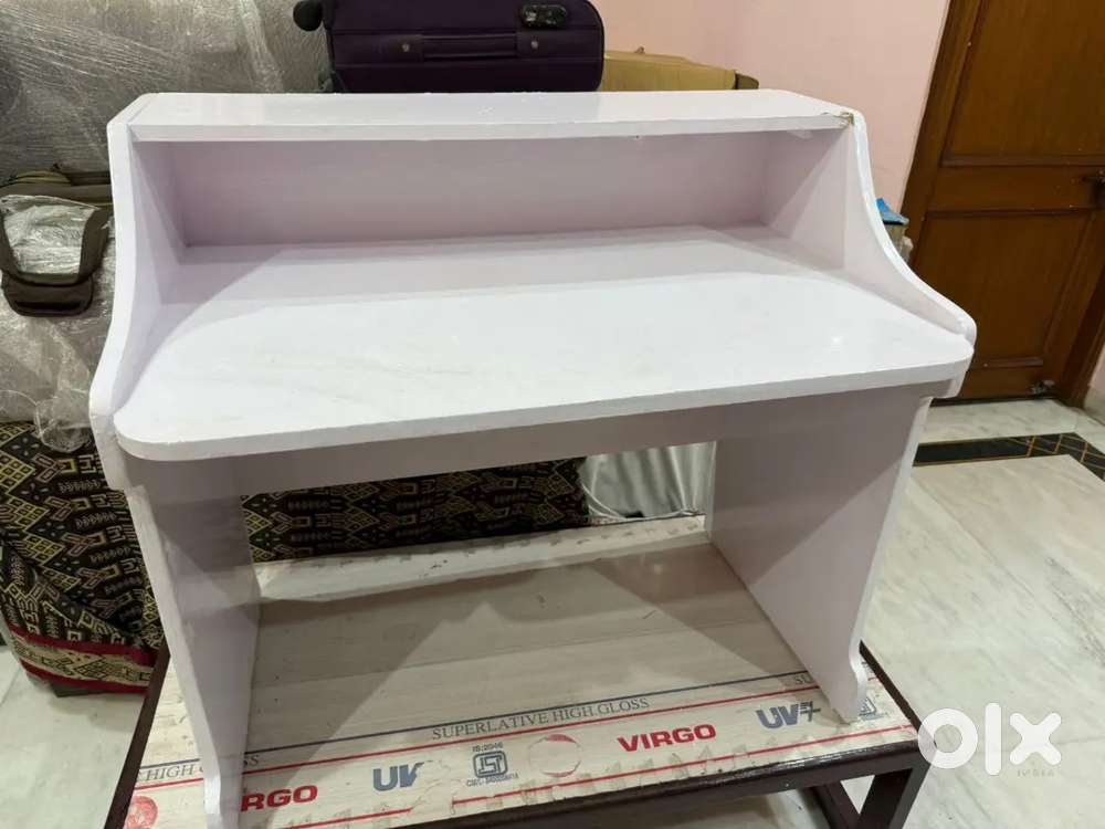 Half Bed with mattress & Computer / Study table for sale