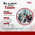 We are hiring for multiple position
Fresher &Experienc both can apply