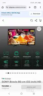 Sony 32 inc LED tv no issues looks original