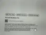 apple macbook pro 16.2. M4 chip. 48gb ram. 512gb ssd. like new with al