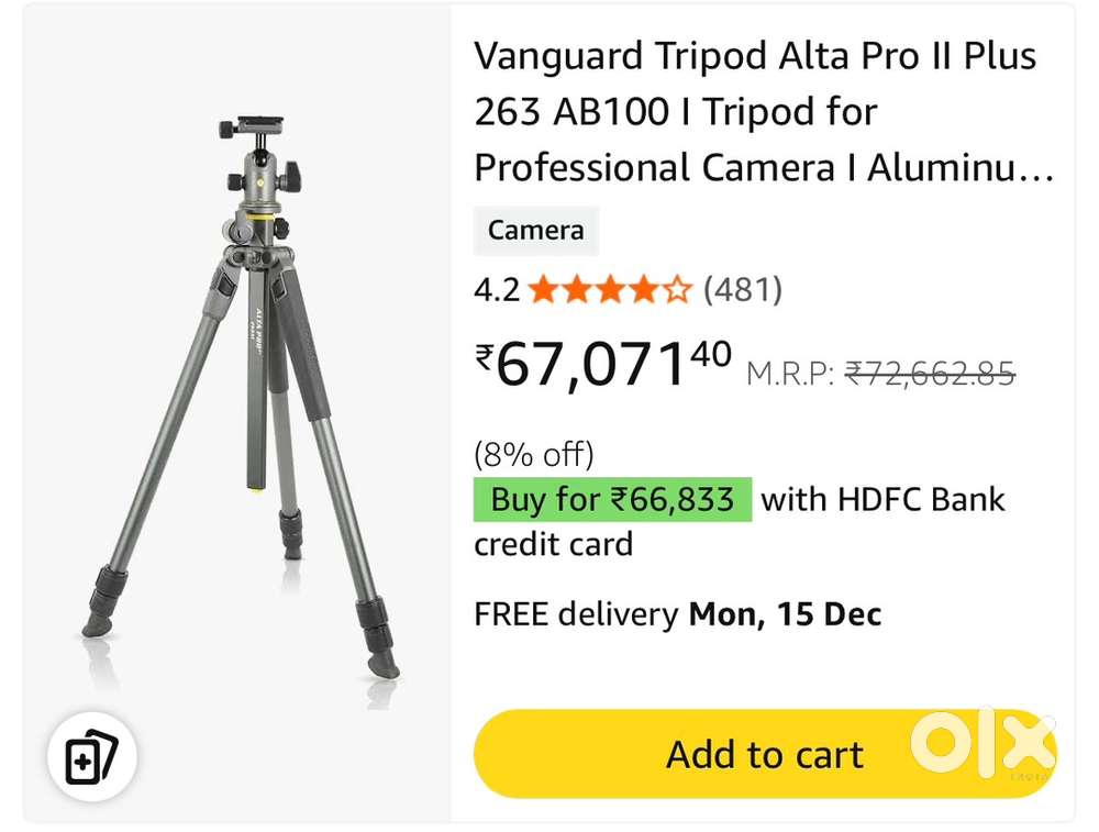 Vanguard 2+ tripod