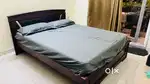 Premium Damro Ornate Queen Bed + Wakefit XpertGRID Mattress