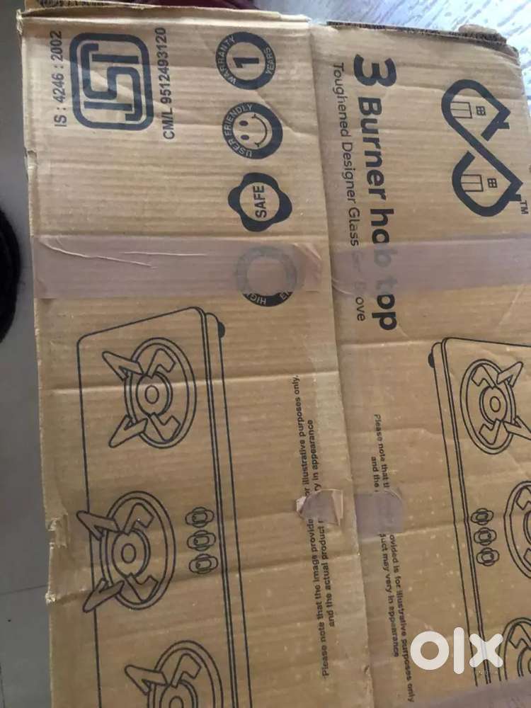 BOX PACKED THREE BURNER GAS STOVE