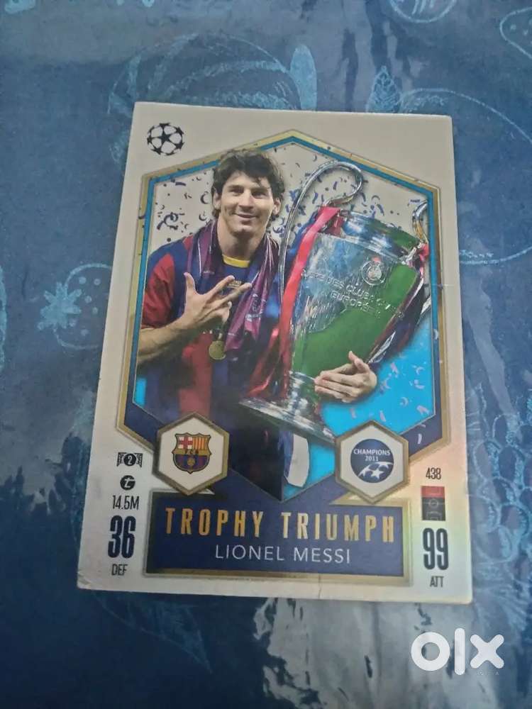 Topps Match Attax Trading Card Lionel Messi Trophy Triumph