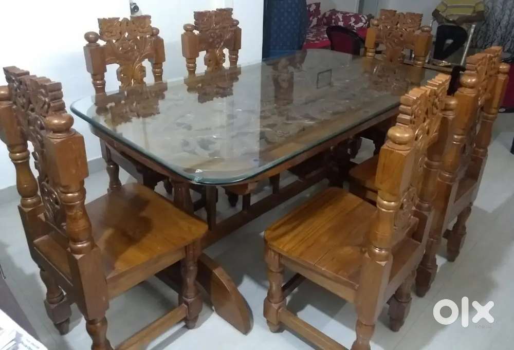 Burma teak Dining table & 6 chair set