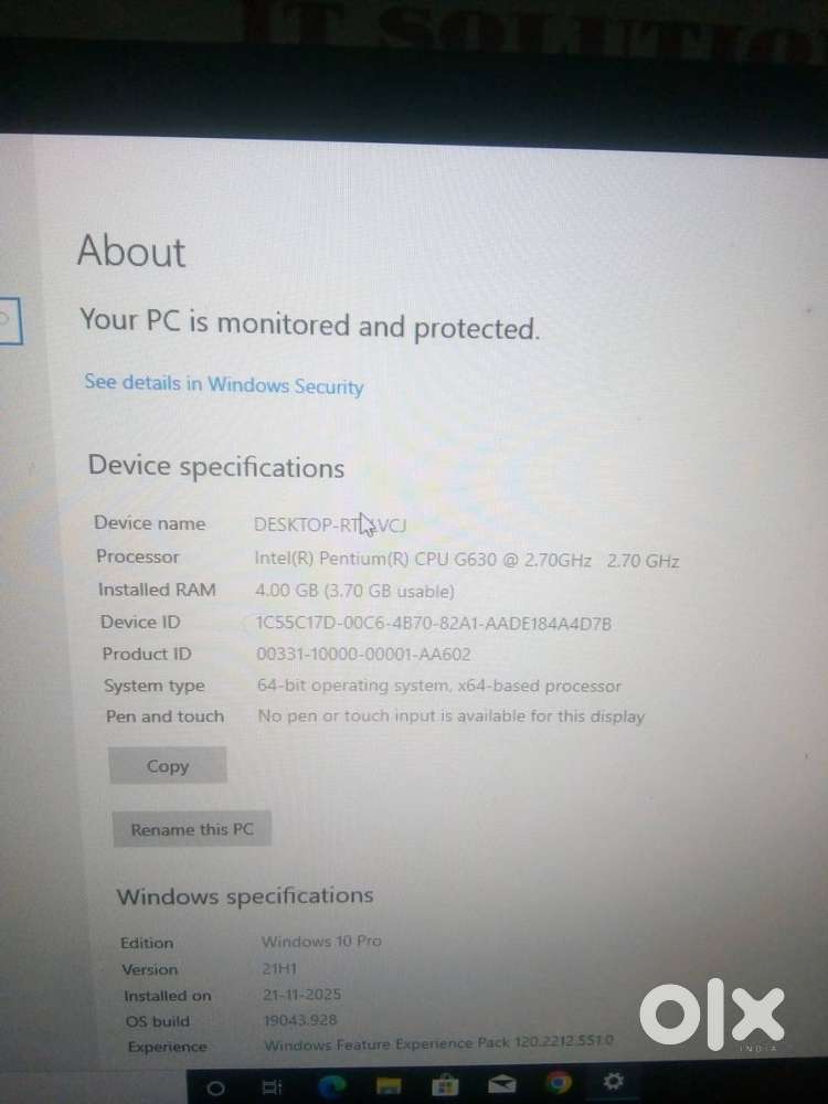 desktop computer sell excellent condition