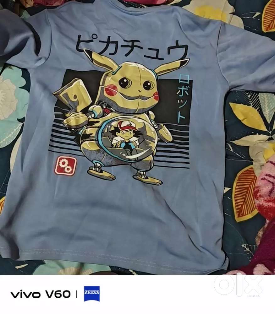 Back print shirt in blue colour and full cotton size xl