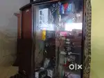 Wooden showcase, steel showcase,wooden chair