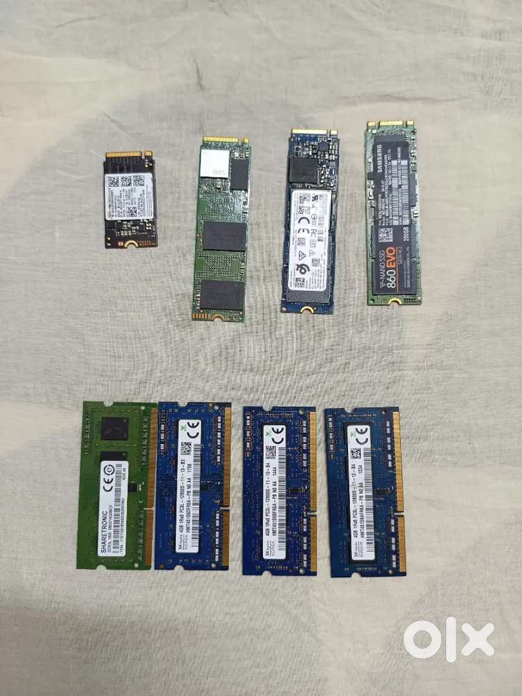 Nvme ssd 500gb 256gb ddr4,3ram 4gb each/18.5 display 16gb ram corsair