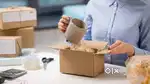 Parcel packing job in warehouse