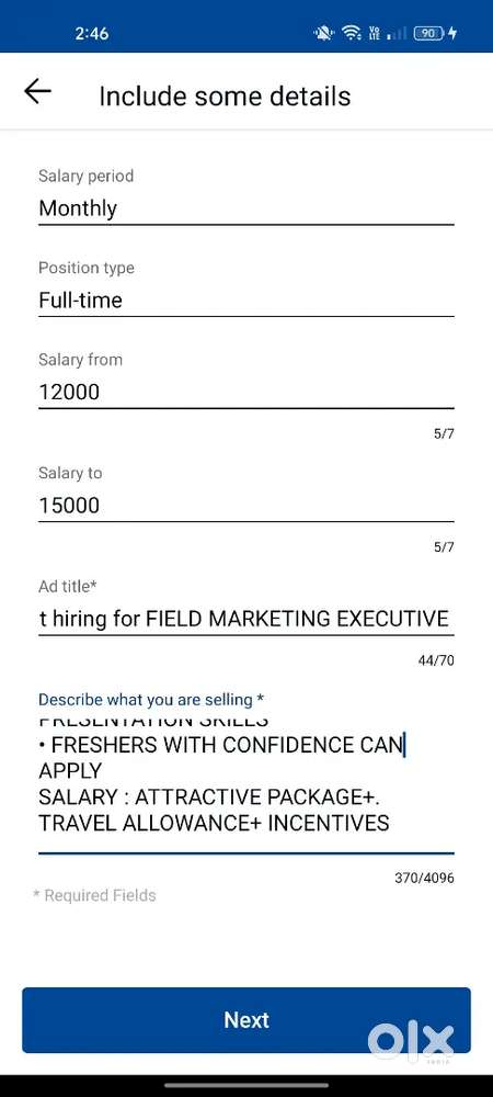 URGENT HIRING FOR FIELD MARKETING EXECUTIVE