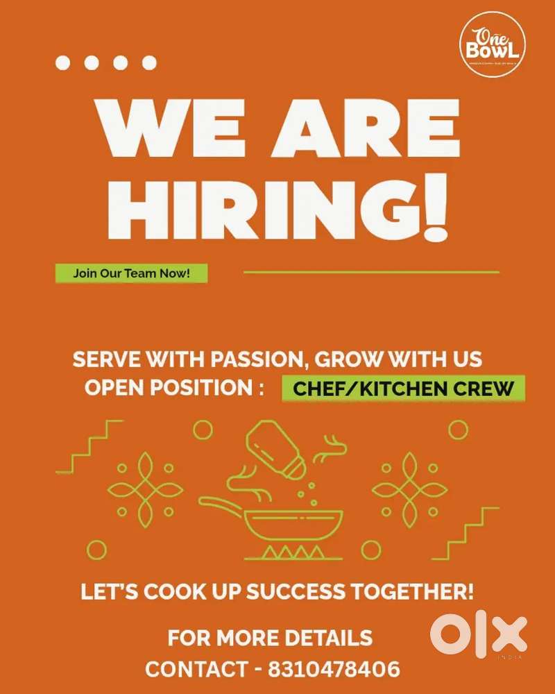 Hiring chefs/cook