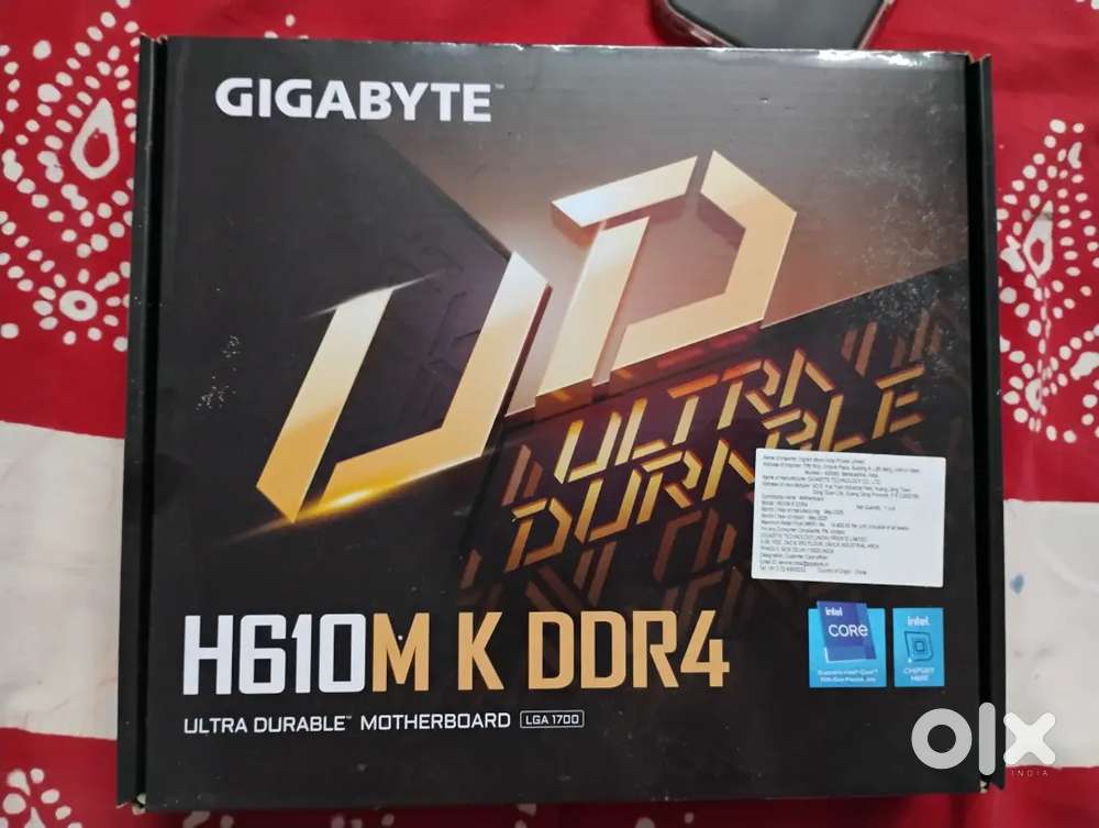Msi monitor, gigabyte motherboard, ram and ssd
