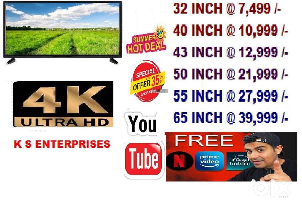 43 INCH SMART LED TV @ 12,999 /-