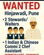 Wanted waiters/stewards kitchen assistants