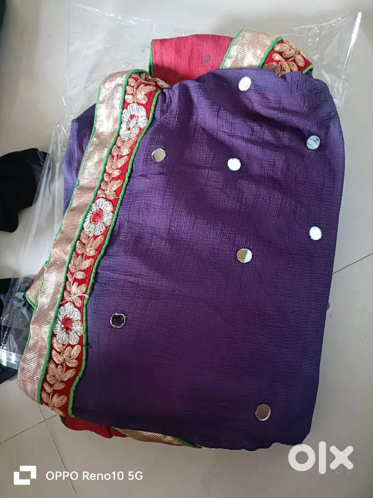 Mirror work saree