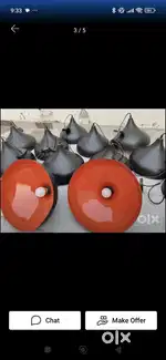 Stylish Black & Red Hanging Lamps – Perfect for Cafe/Gym/Restaurant