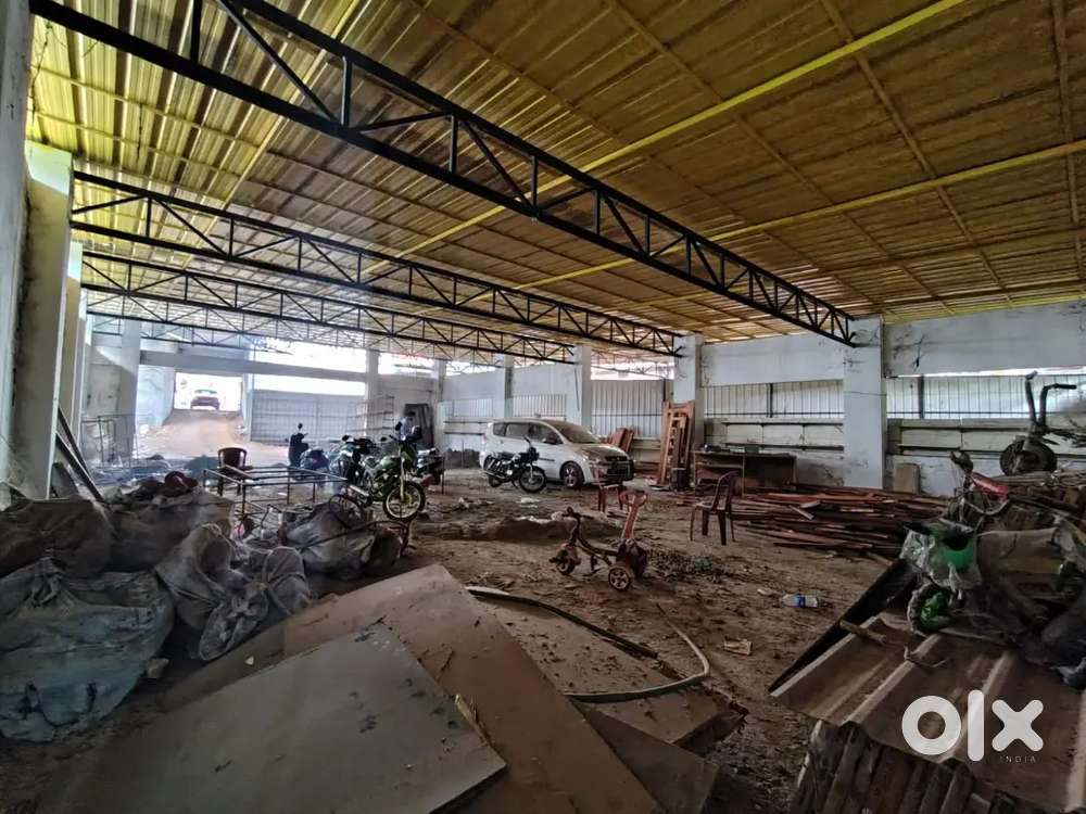 Large commercial warehouse with high ceilings near vizhinjam port