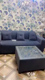 3 seater sofa with table