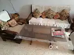 Center table with glass top