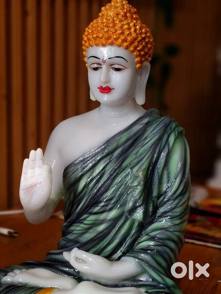Marble glass Buddha 13.5inch