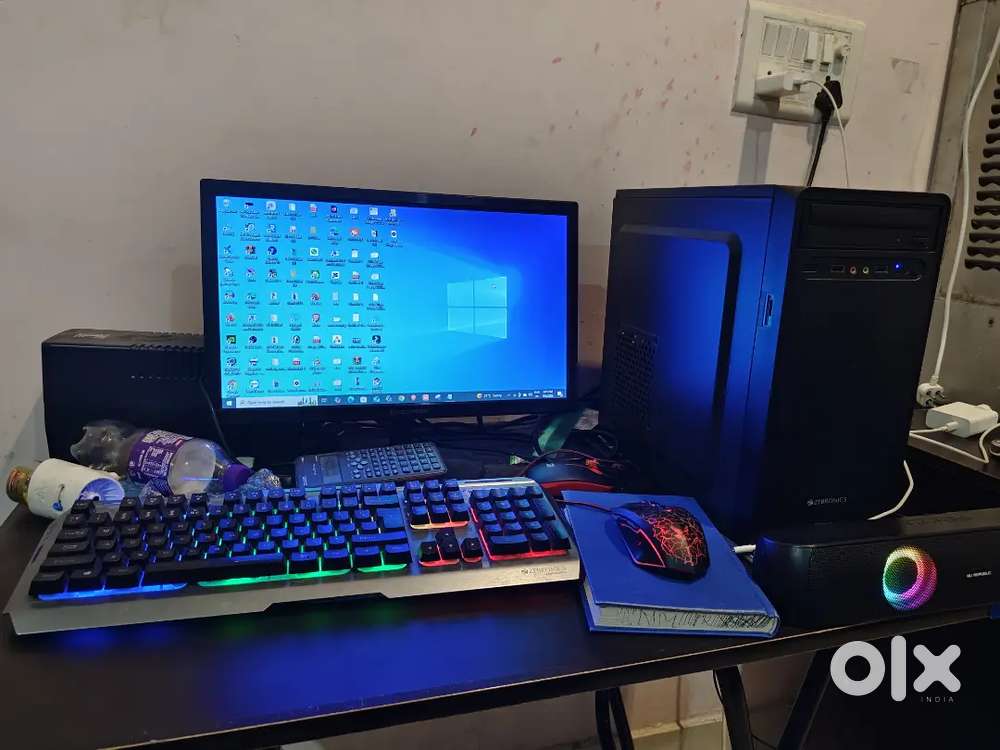 Desktop including a monitor, CPU, UPS, KEYBOARD, 
MOUSE