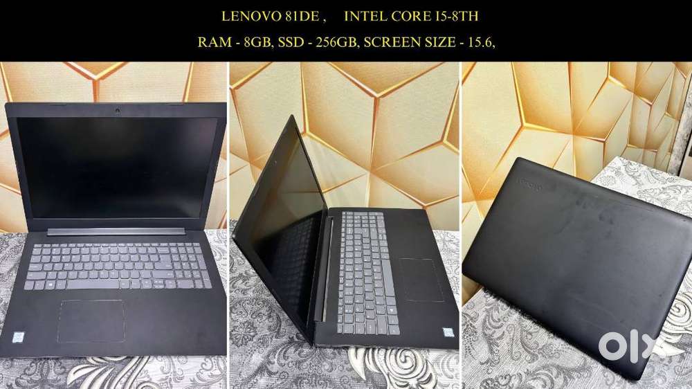 Laptop Lenovo i5 8th gen. Ram 8GB SSD 256GB  size 15.6