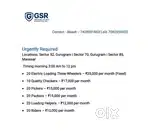 Urgent requirement in gurugram