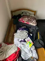 Single bed without mattress