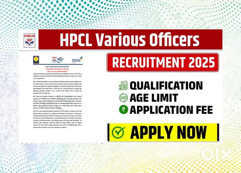 200 URGENT REQUIREMENT HPCL MALE FEMALE BOTH CONTACT NOW