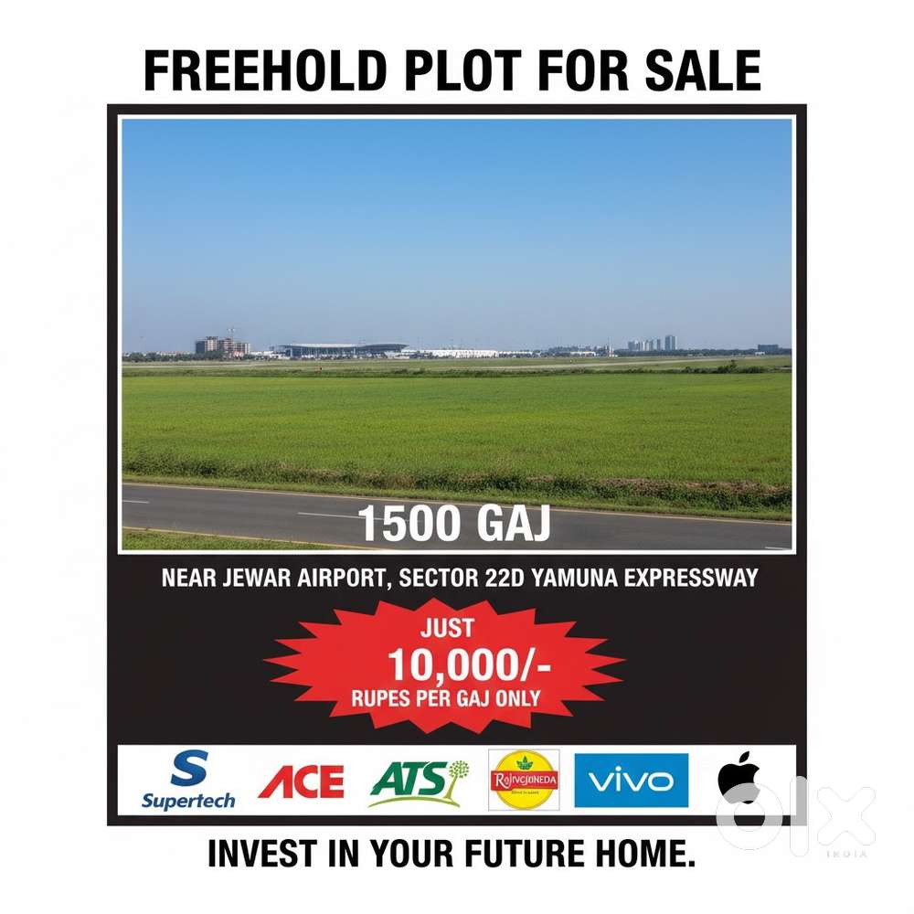1500 Gaj Land only 10,000/- rupees Gaj  Sector 22d Greater Noida