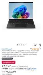 Microsoft Surface X Elite AI Copilot Like New