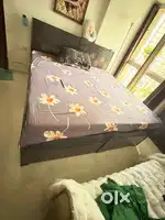 Bed in 12000 and 2 single mattress in 8000