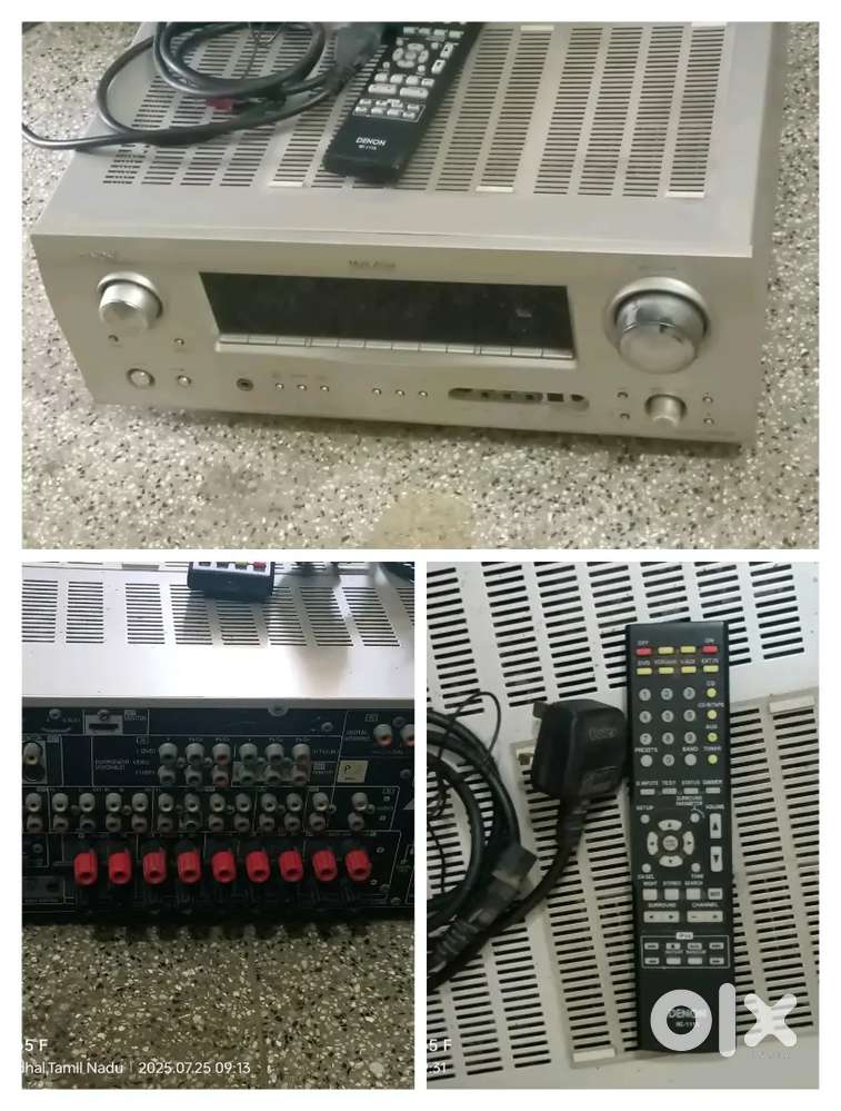 Denon amplifier and staus speakers tower