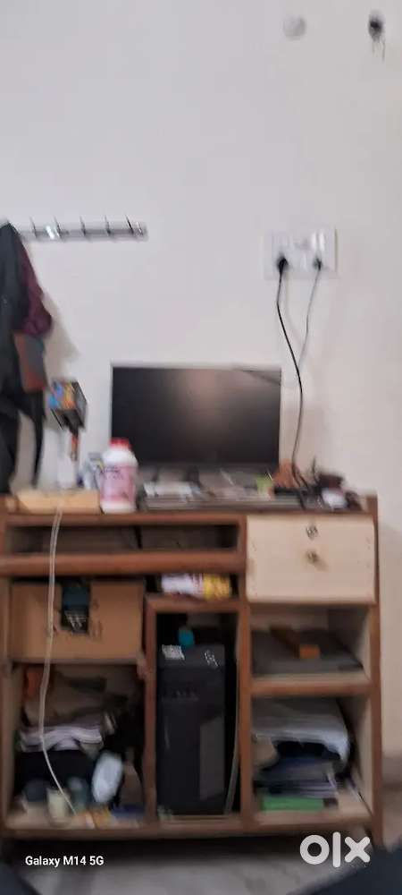 Computer desktop (New) and CPU(5 years) along with table&wheel chair