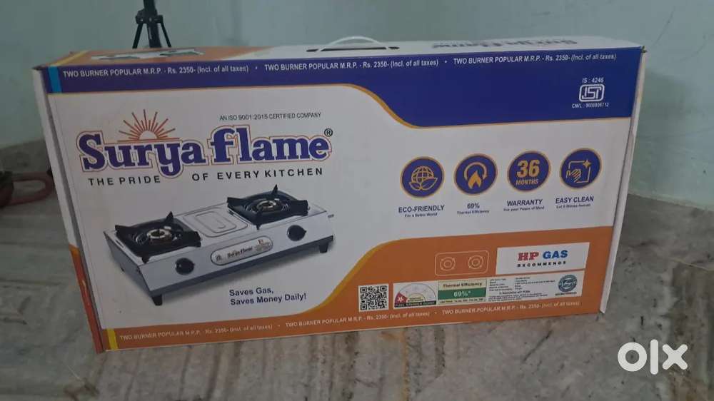 Brand new Gas stove unopened, surya flame