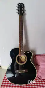 An acoustic guitar